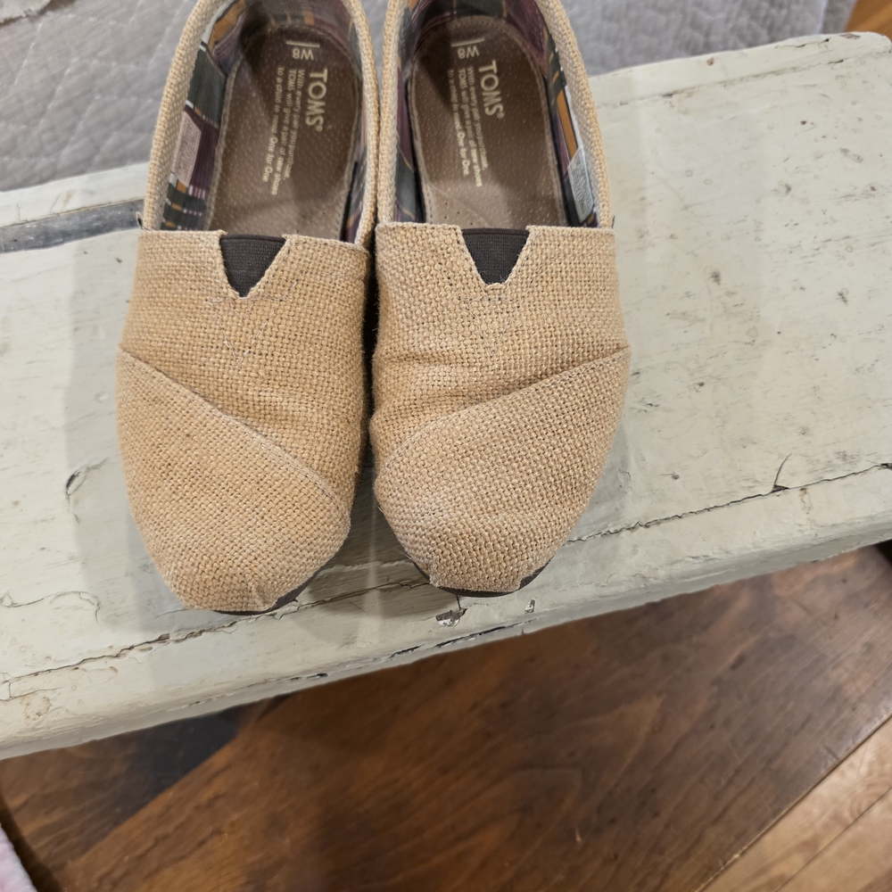 TOMS Tan Slip-On Shoes